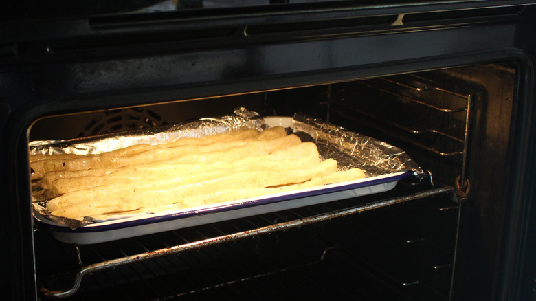 baking giant French fries